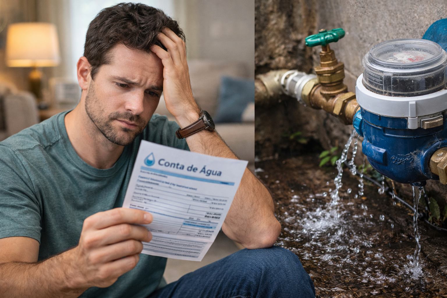 Conta de Água Alta Vazamento em Maringá