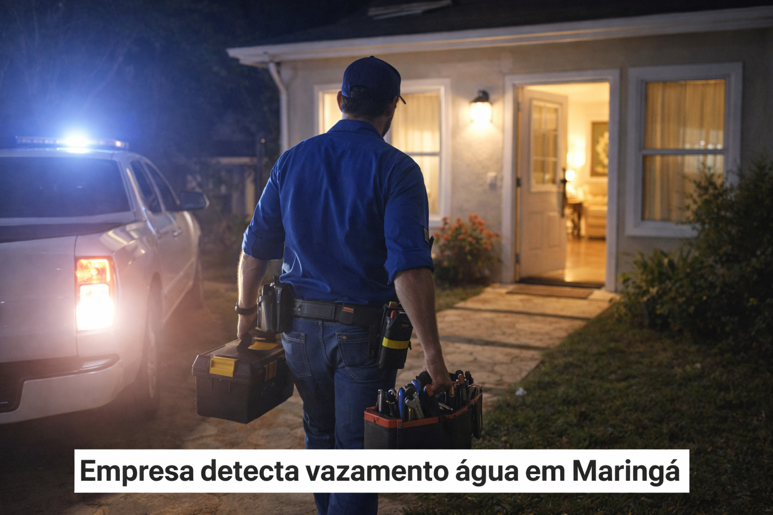 Empresa detecta vazamento agua em Maringá
