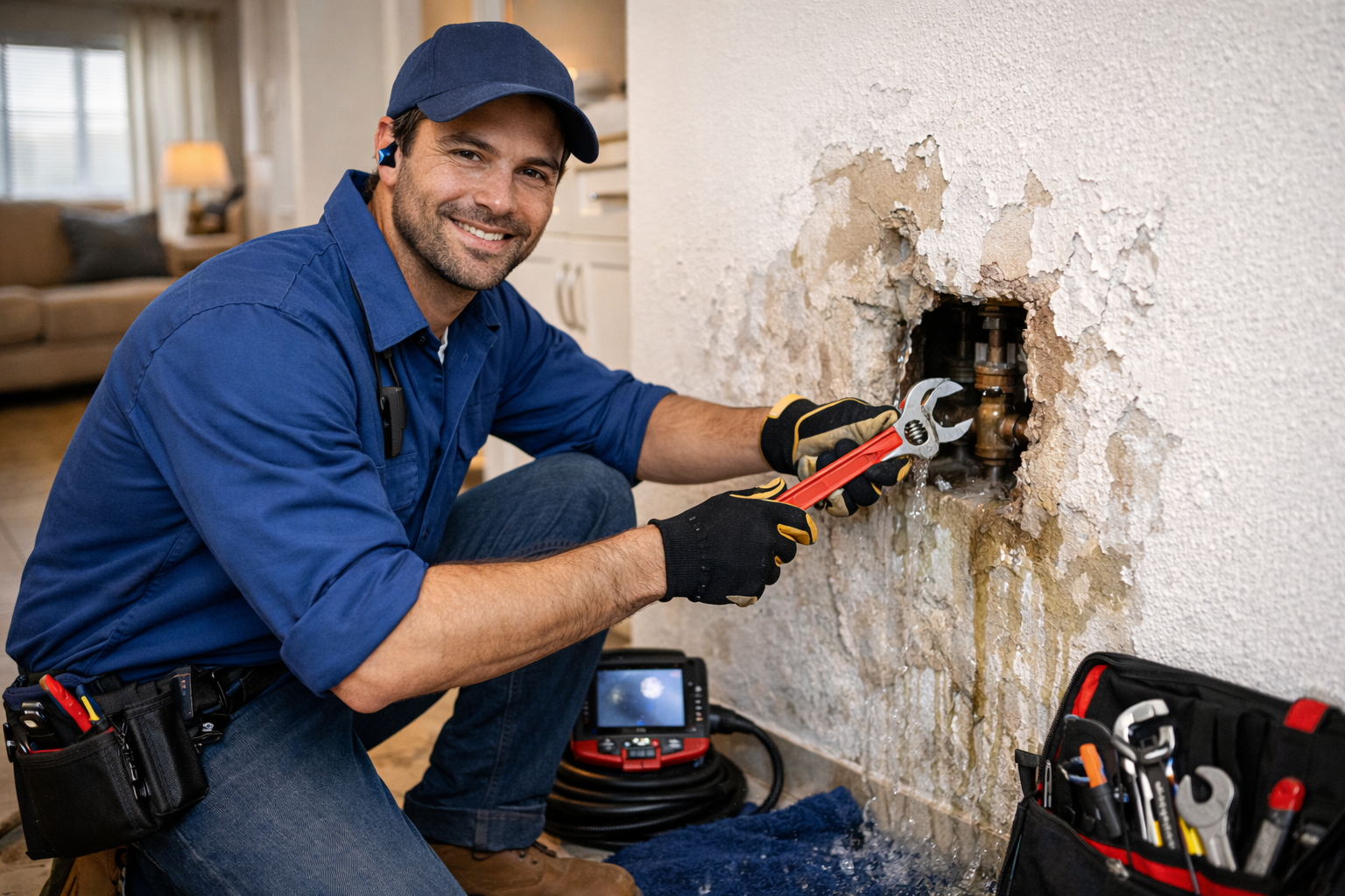 Vazamento na parede em Maringá solução rápida e profissional 24h